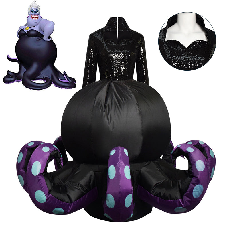 Ursula Inflatable Costume Ursula Wig The Little Mermaid the Sea Witch Halloween Performance Suit