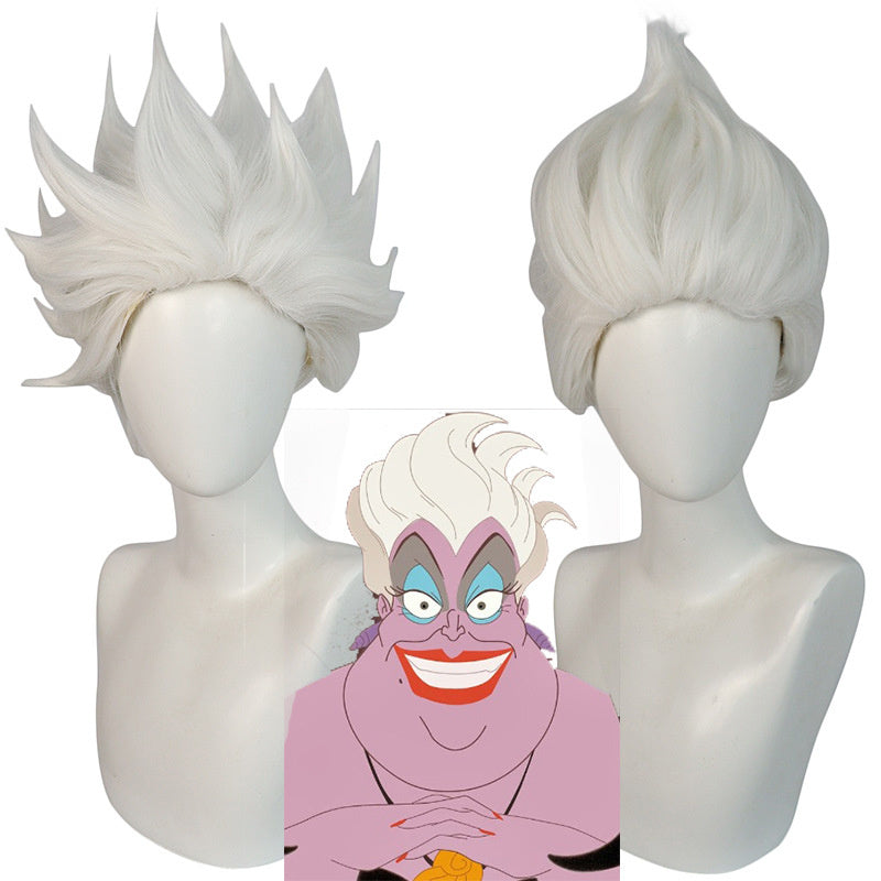 Sea Witch Ursula White Wigs The Little Mermaid Ursula Cosplay Halloween Prop Wigs