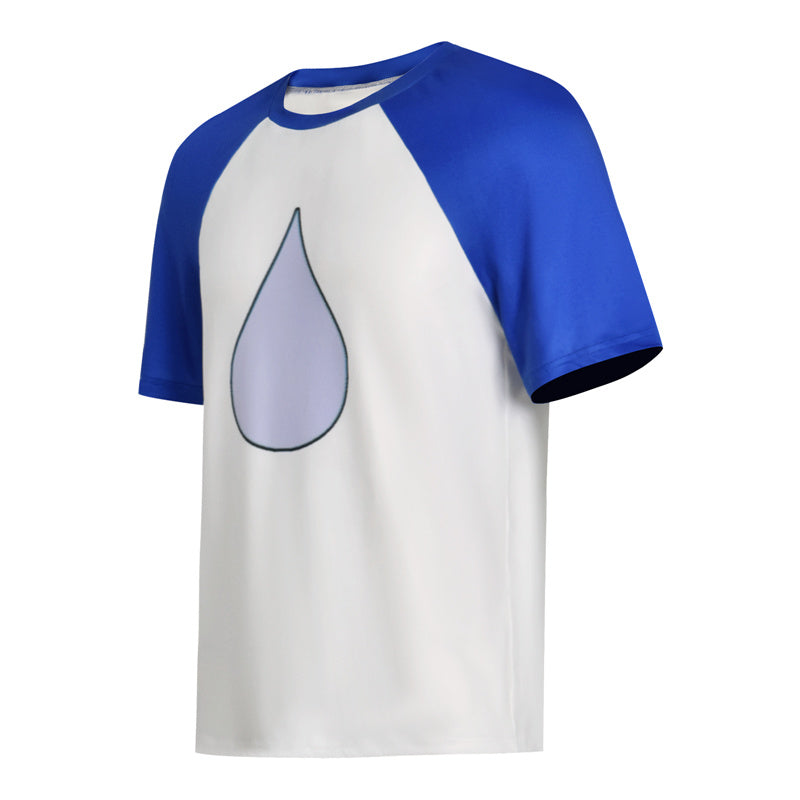 Elemental Cosplay Costume Wade Elemental T-shirt Summer Short Sleeve Shirt Halloween Party Suit