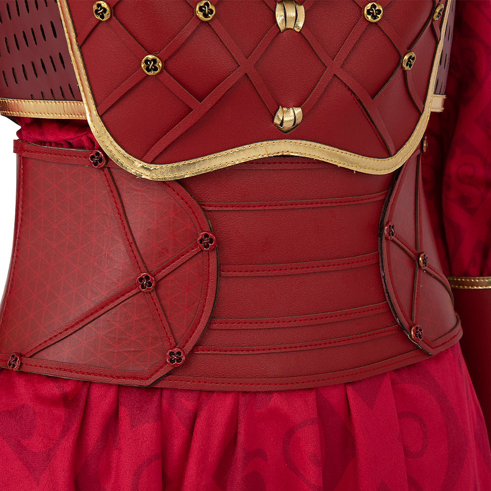 Hela Ten Rings Cosplay Costume What If Season 2 Hela Red Battle Suit