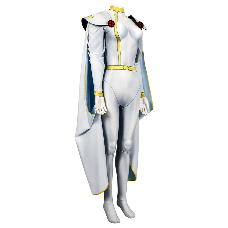 X-Men 97 White Storm Cosplay Costume Ororo Munroe Storm Jumpsuit Cloak Suit