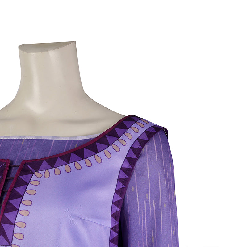 2023 Movie Wish Asha Cosplay Costume Dress Halloween Party Suit