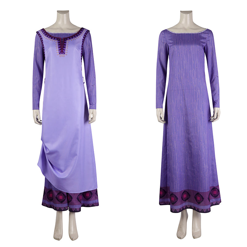 2023 Movie Wish Asha Cosplay Costume Dress Halloween Party Suit