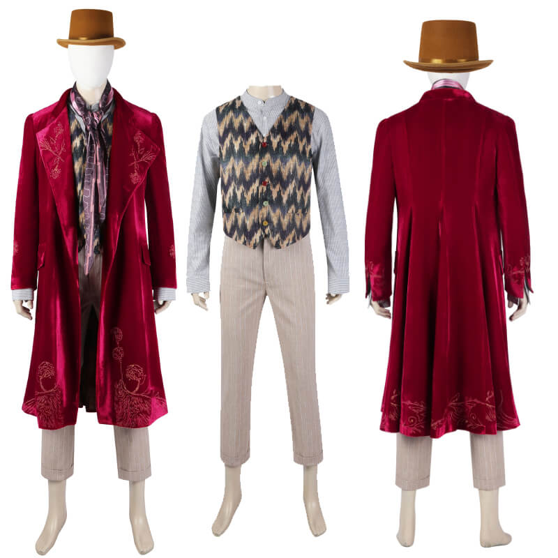 Willy Wonka Costume 2023 Charlie and The Chocolate Factory Wonka Halloween Cosplay Outfit