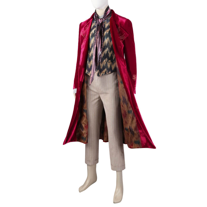 Wonka 2023 Costume Charlie and The Chocolate Factory Willy Wonka Halloween Cosplay Outfit