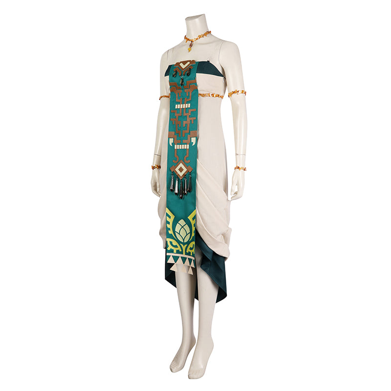 Princess Zelda Zonai Dress Game Tears of The Kingdom Cosplay Costume Halloween Suit