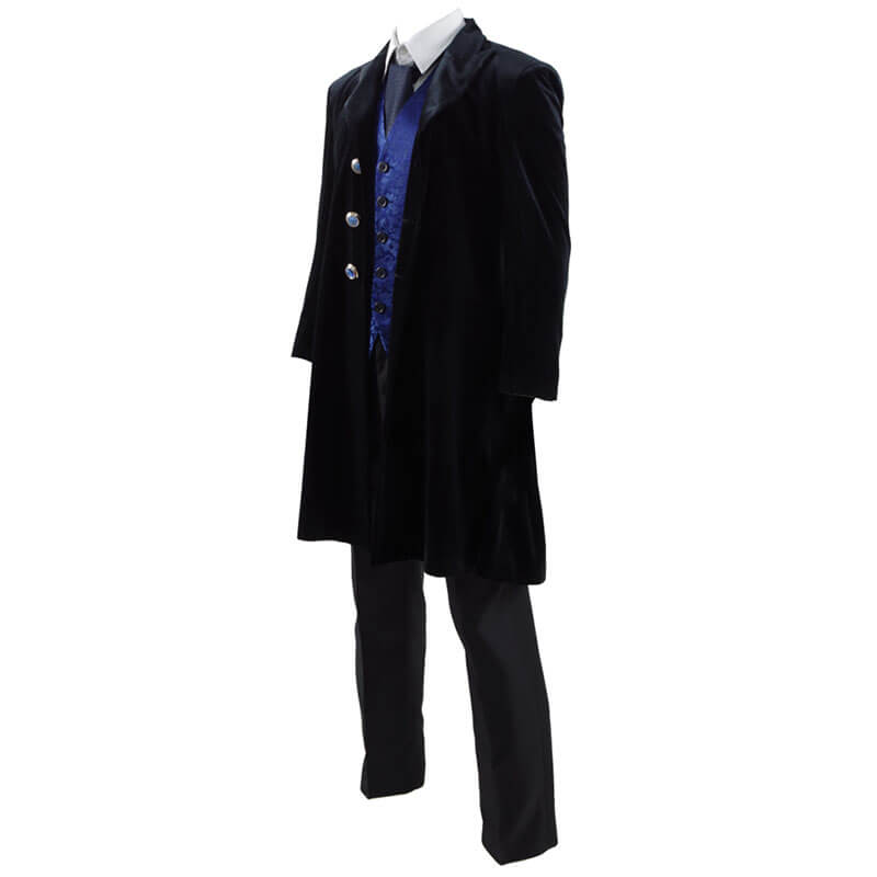 Womens navy velvet coat 12th Doctor Who replica for female cosplayers