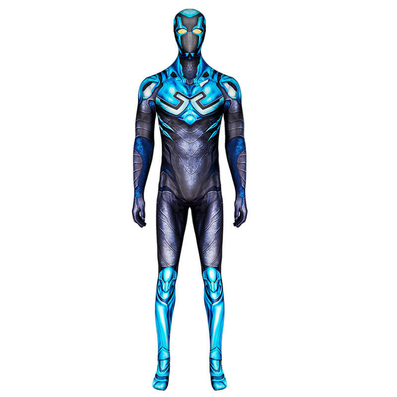 2023 Blue Beetle Costume First Look Cosplay Bodysuit For Men Halloween Outfits