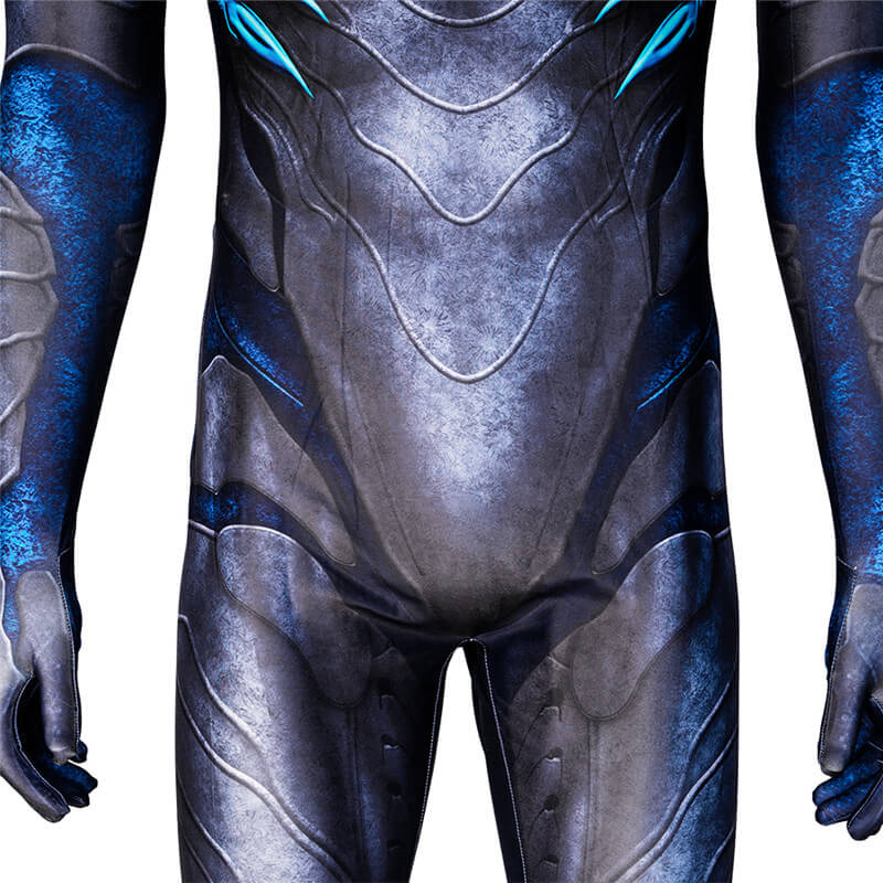 2023 Blue Beetle Costume First Look Cosplay Bodysuit For Men Halloween Outfits