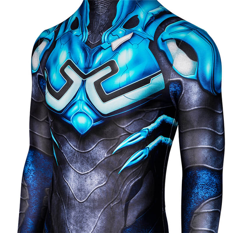 2025 Blue Beetle Costume First Look Cosplay Bodysuit For Men Halloween