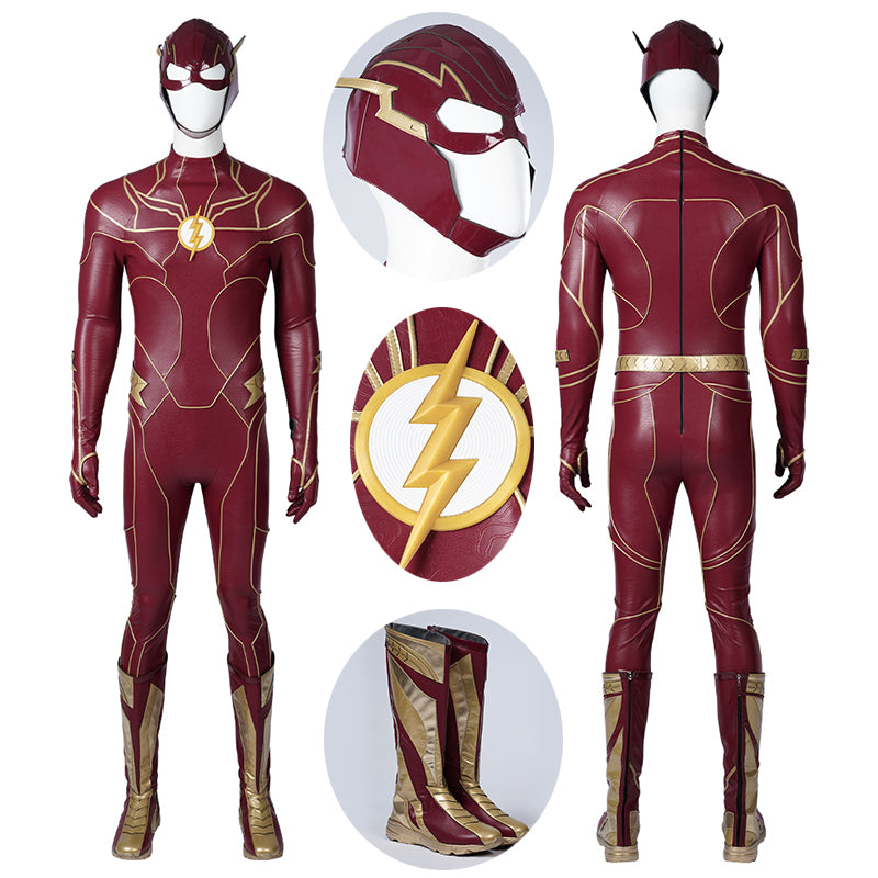 2023 The Flash Barry Allen Cosplay Costume Superhero Flashman Bodysuit ...