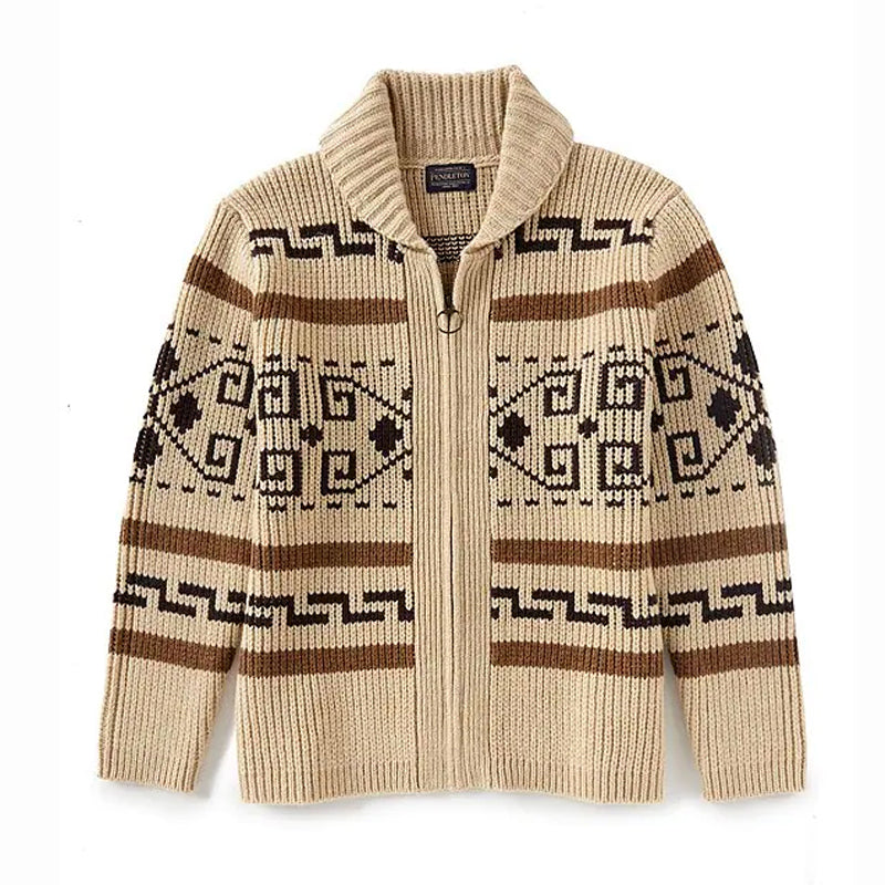 Jeffrey Lebowski Sweater Big Lebowski Sweater Zipper Shawl Cardigans Costumes for Men