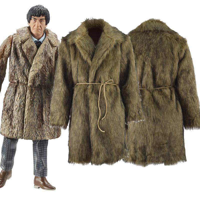 The Second Doctor Fur Coat Cosplay Costumes from The Abominable Snowman (1967)