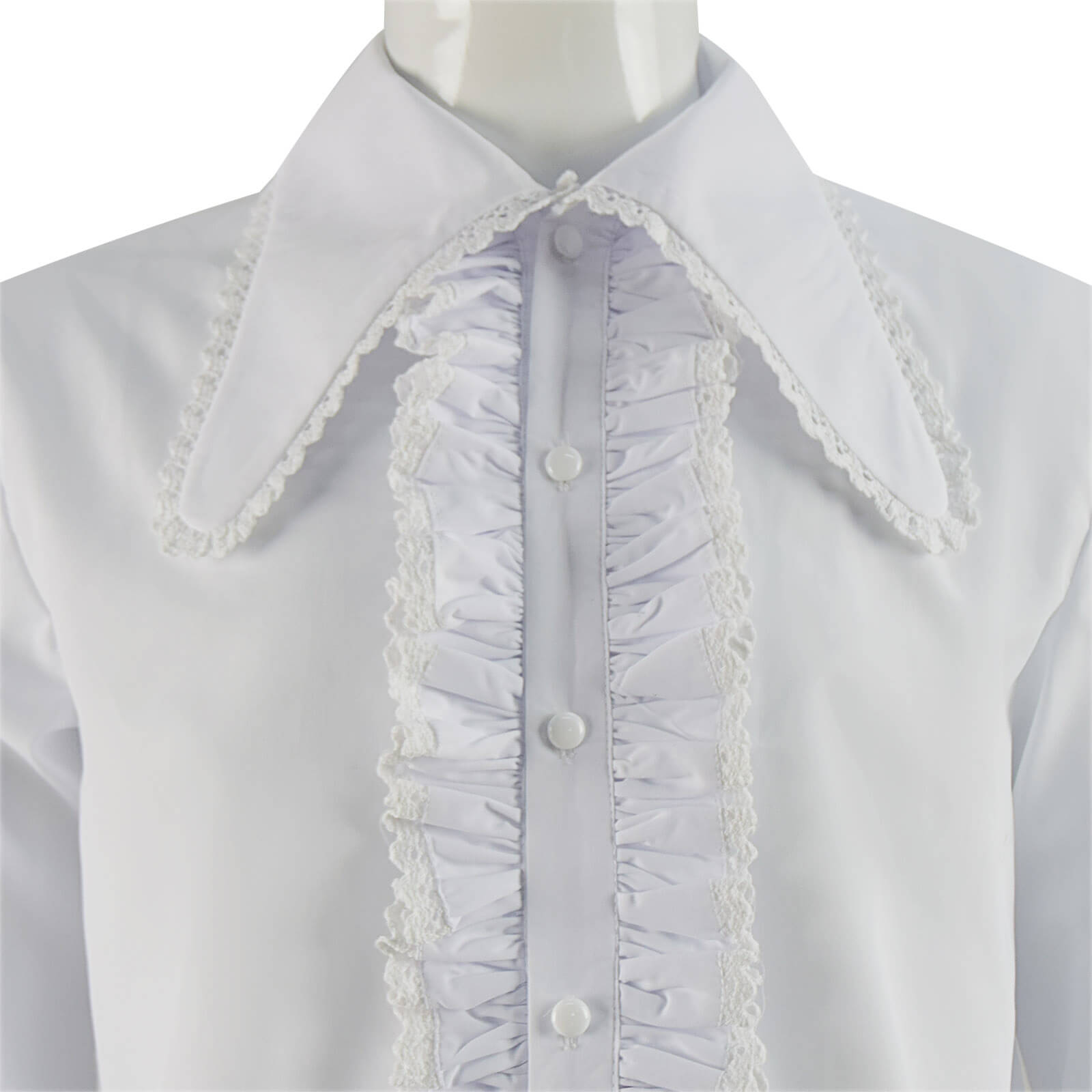 Doctor Who Shirt Third 3rd Doctor Frilled Shirt Cosplay Costume ACcosplay