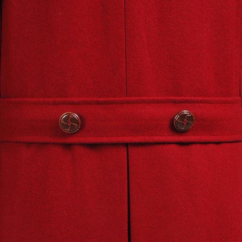 Doctor Who fourth 4th Doctor Dark Red Long Trench Wool Coat Cosplay Costume - ACcosplay