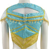 2019 Aladdin Jasmine Blue Dress Outfit Cospaly Costume Halloween Princess Dress