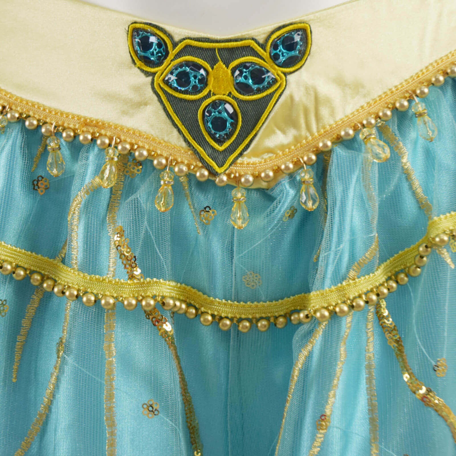 aladdin 2019 jasmine blue dress The Costumes in the Live Action 'Aladdin' Include Authentic Middle Eastern References and Modern Day Streetwear Influences