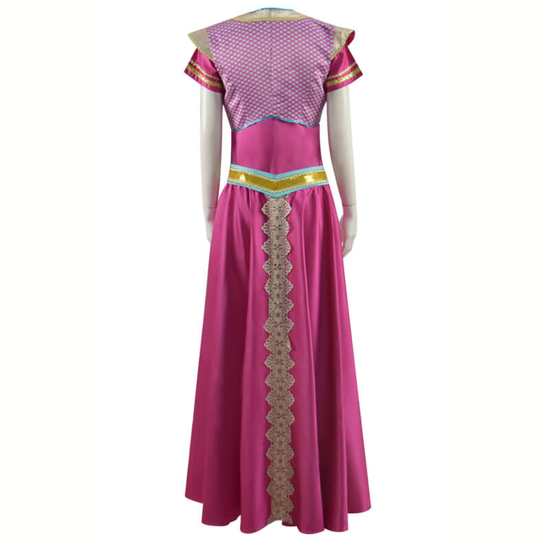 princess jasmine costume dress Aladdin Princess Jasmine Dress Cosplay Costume Belly Dance Magic Lamp Fancy Dress Takerlama (Ready To Ship)