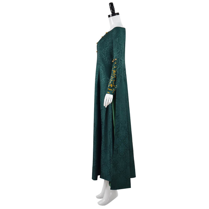 ACcosplay House of The Dragon Alicent Hightower Costume Green Cape Cosplay Dress Halloween Party Suit
