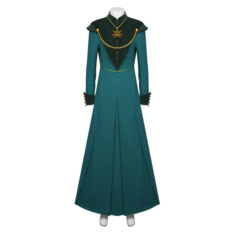 House of The Dragon Alicent Hightower Cosplay Costume Princess Long Dress Halloween Carnival Suit