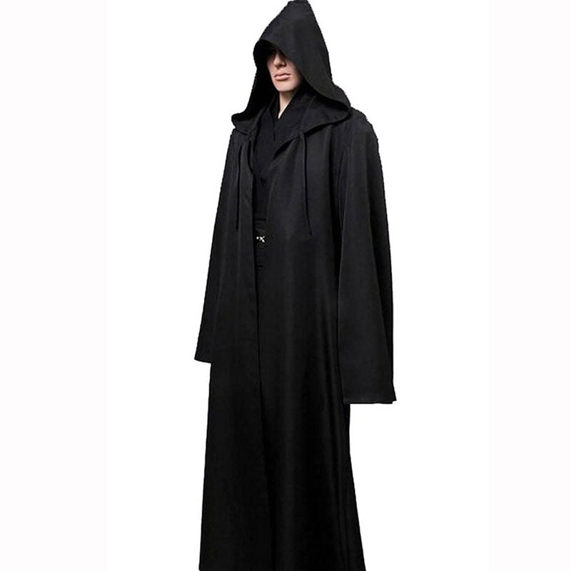 ACcosplay Anakin Skywalker Star Wars Jedi Cosplay Outfit Black Robe Costume - ACcosplay