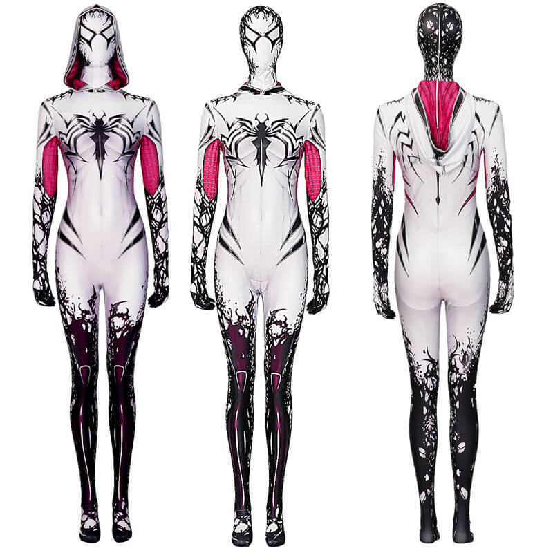 Anti Venom Gwen Stacy Cosplay Costume Spider-Gwen Venom Bodysuit