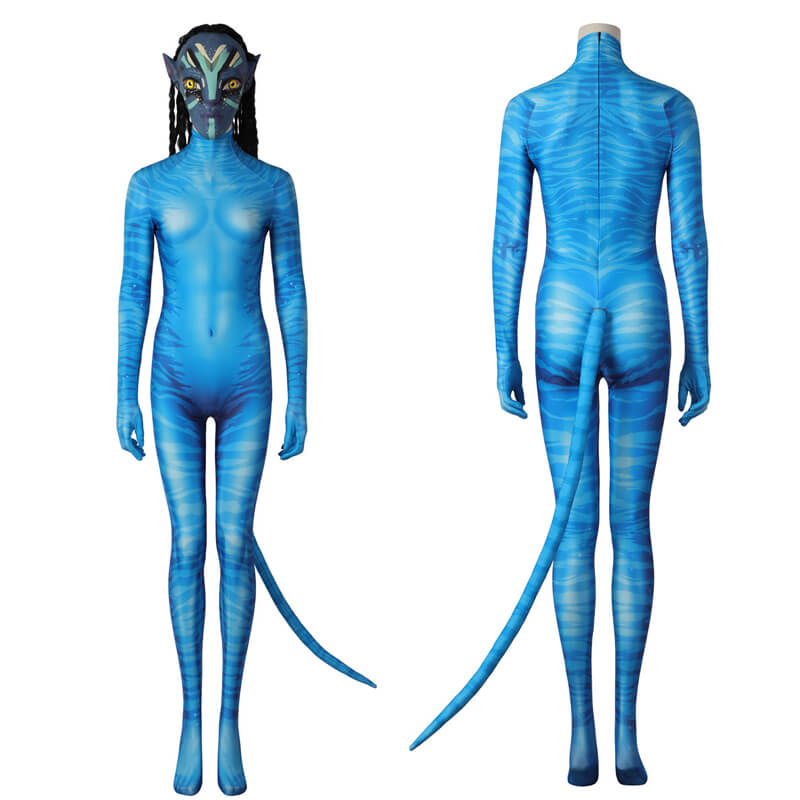 Avatar Neytiri Costume Avatar 2 The Way of Water Neytiri Spandex Cosplay Suit with Mask