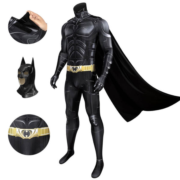 Batman Costumes Mens The Dark Knight Rises Suit Batman Bruce Wayne Jum ...