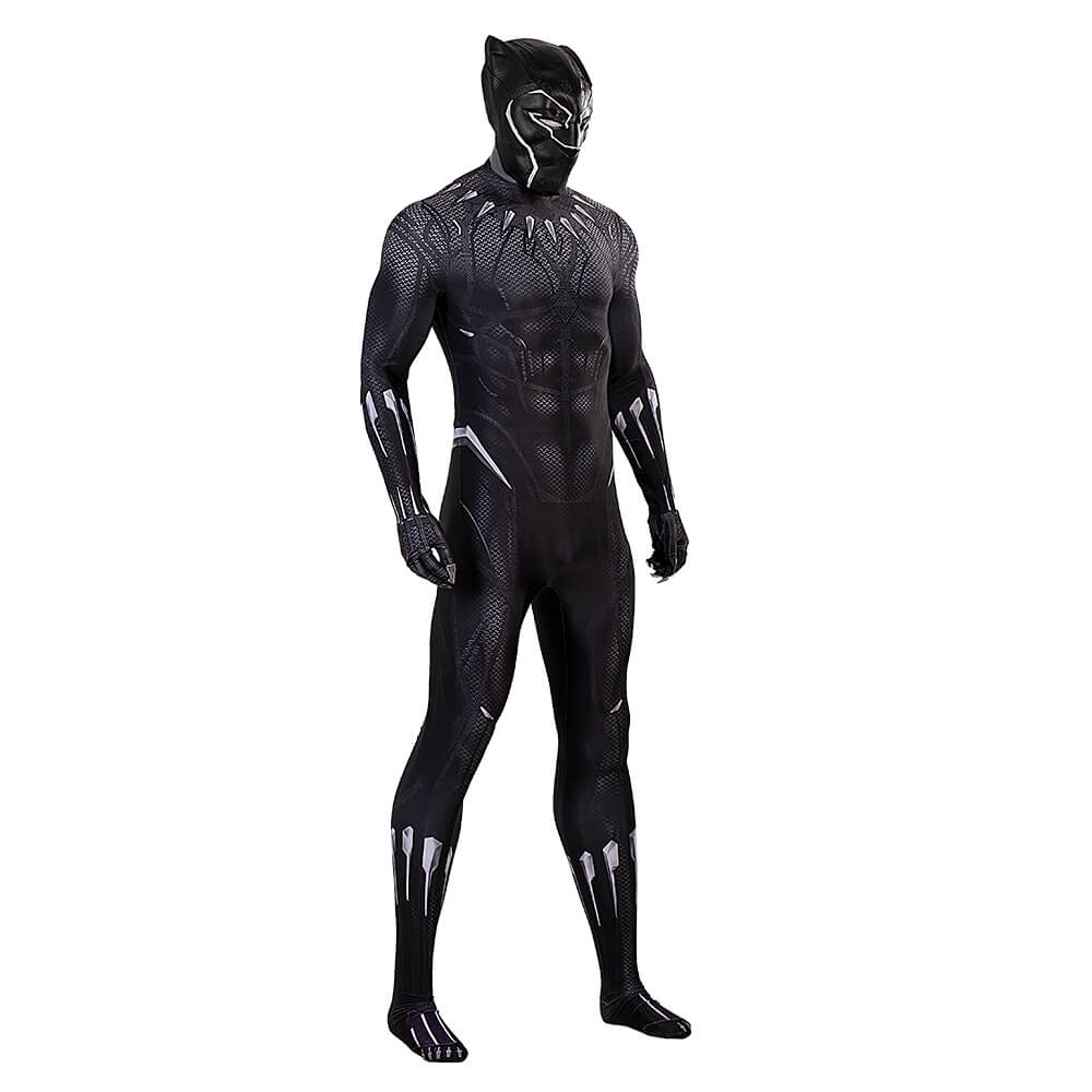 Black Panther Suit Cosplay T'Challa Bodysuit Cosplay Superhero Jumpsui ...