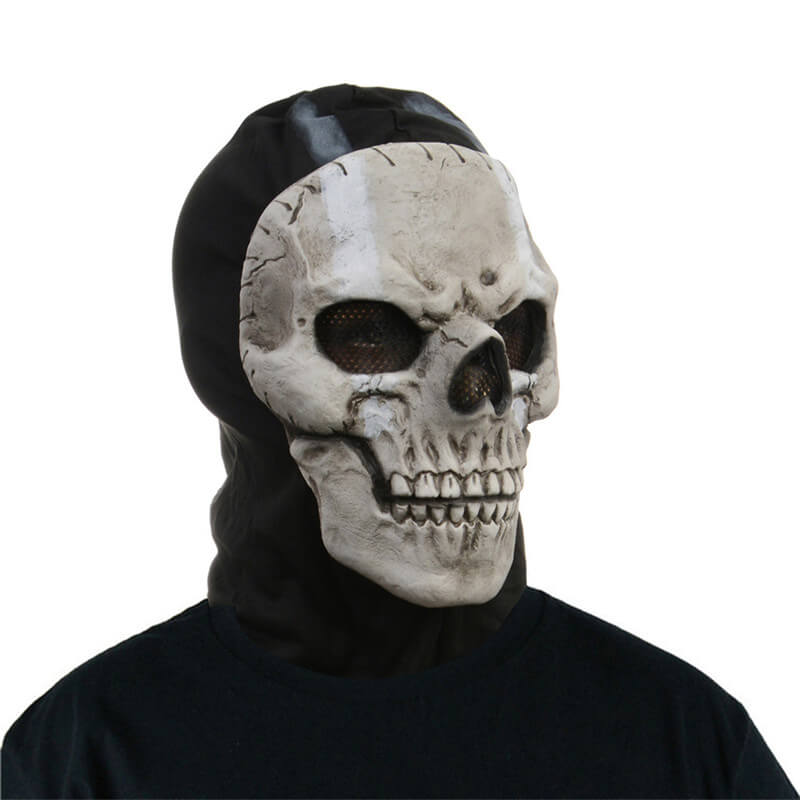  Dacnod Halloween Ghost Mask MW2 War Game Masks with Cloak  Ghostface Mask Full Face Skull Mask Outdoor Sport War Game Helmet  (Mask1+Cloak) : Clothing, Shoes & Jewelry