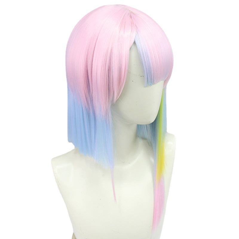Cyberpunk Wig Cyberpunk Edgerunners Lucy Cosplay Wigs Anime Girls Gradient Color Hair Halloween Props