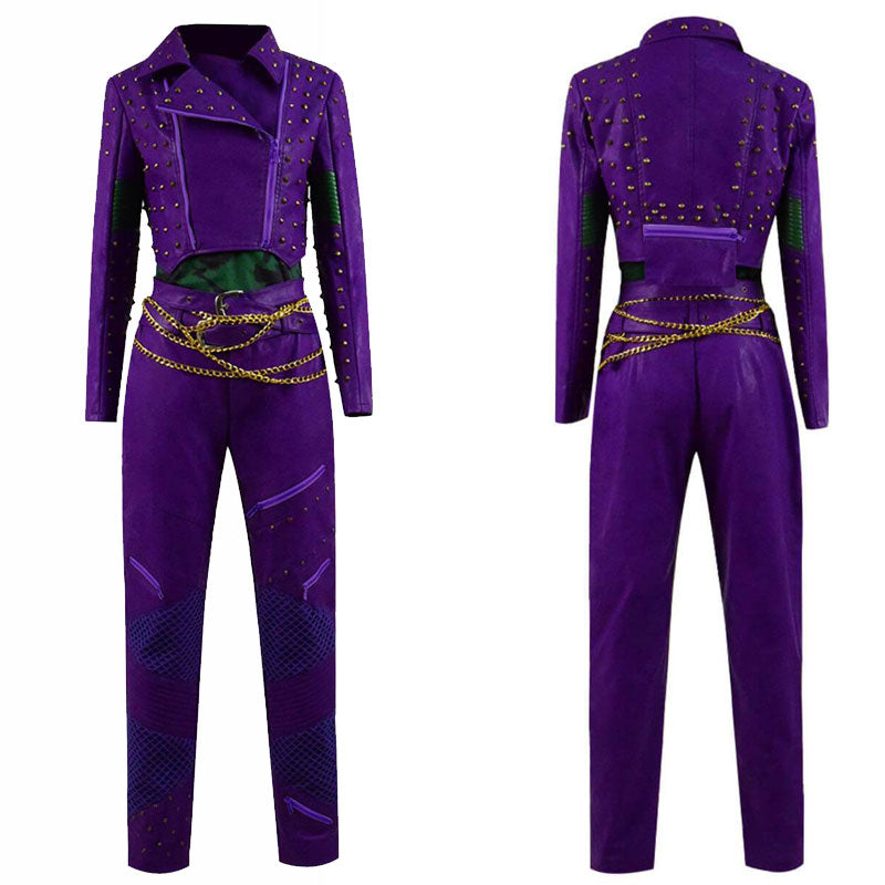 Descendants Costumes Mal Dress Outfit Kids Adults Halloween Party Cosplay Costume