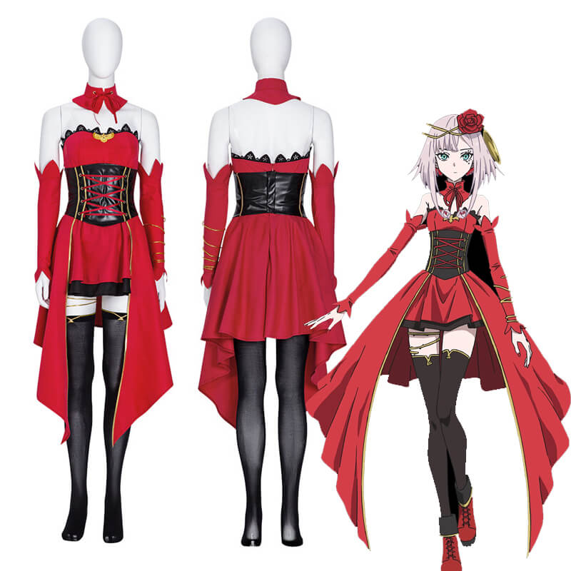 Anime Takt Op. Destiny Destiny Cosplay Costumes For Women Strapless Red Dress