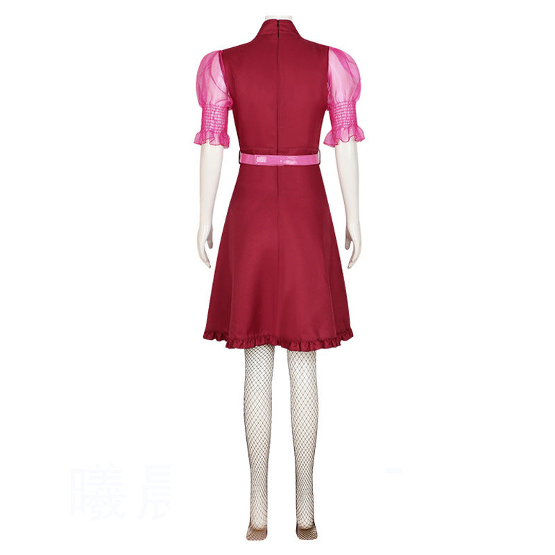 Draculaura Cosplay Monster High Live Action Movie Costume Women Red Dress Halloween Outfit
