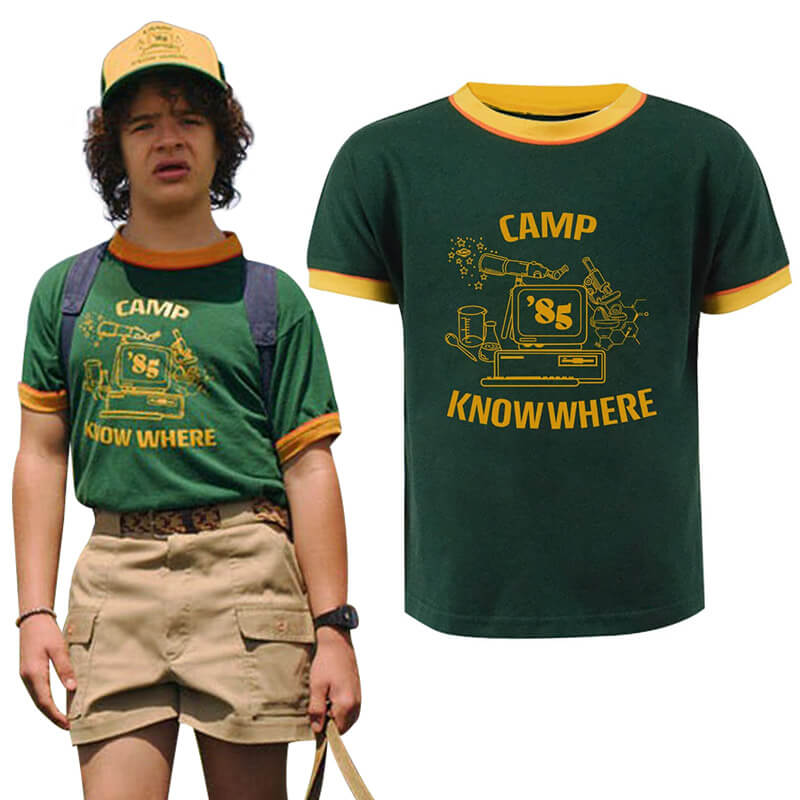 Stranger Things Dustin Shirt Camp Know Where Ringer Tee For Kids/Adults - ACcosplay