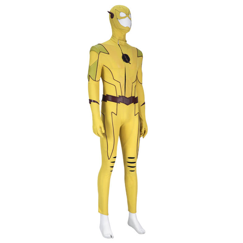 The Flash Season 8 Reverse Flash Costume Eobard Thawne Cosplay Yellow Jumpsuit Halloween Suit