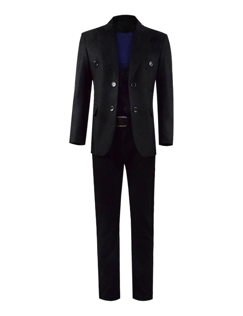 Good Omens David Tennant Black Full Set Crowley Costumes Cosplay ACcosplay - ACcosplay