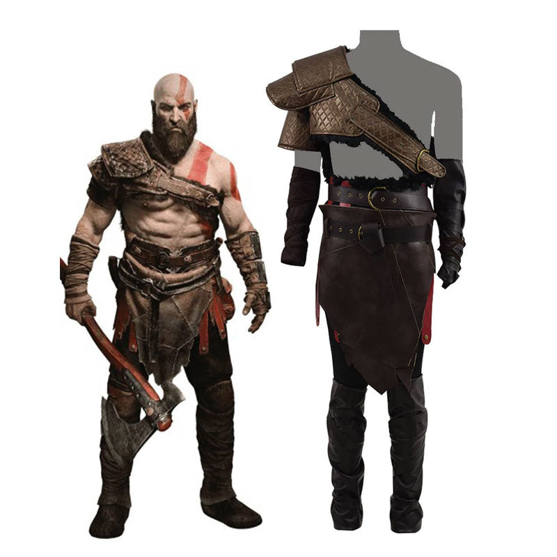God of War 4 Kratos Cosplay Costume Halloween Outfit For Adults - ACcosplay