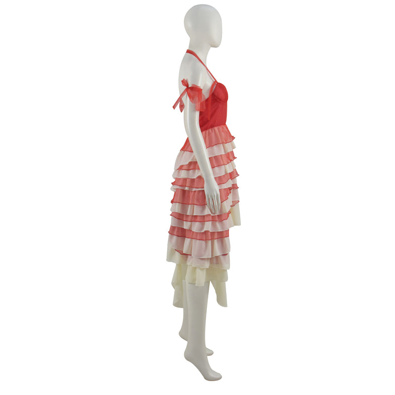 harley quinn red dress Harley Quinn Red Dress Plus Size The Suicide Squad 2 Cosplay Costumes, L