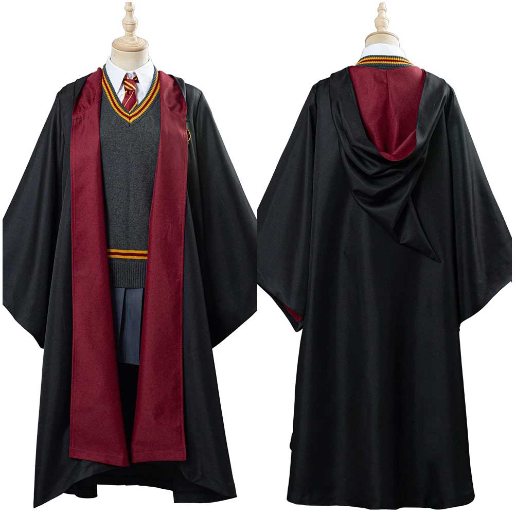 Hermione Granger Costume Harry Potter Gryffindor School Uniform Women Robe Cloak Cosplay