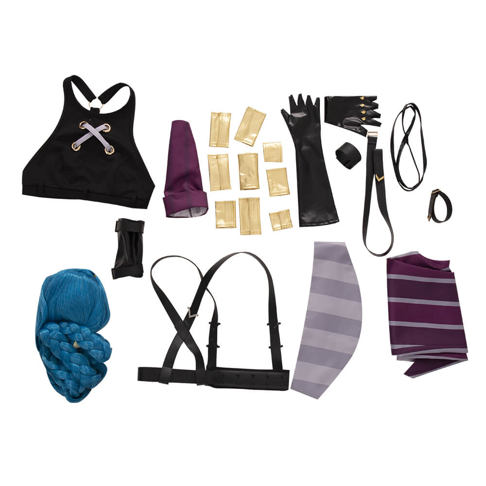 Jinx Cosplay League of Legends Jinx Arcane Outfit LOL Arcane Outfit Halloween Cosplay Costumes