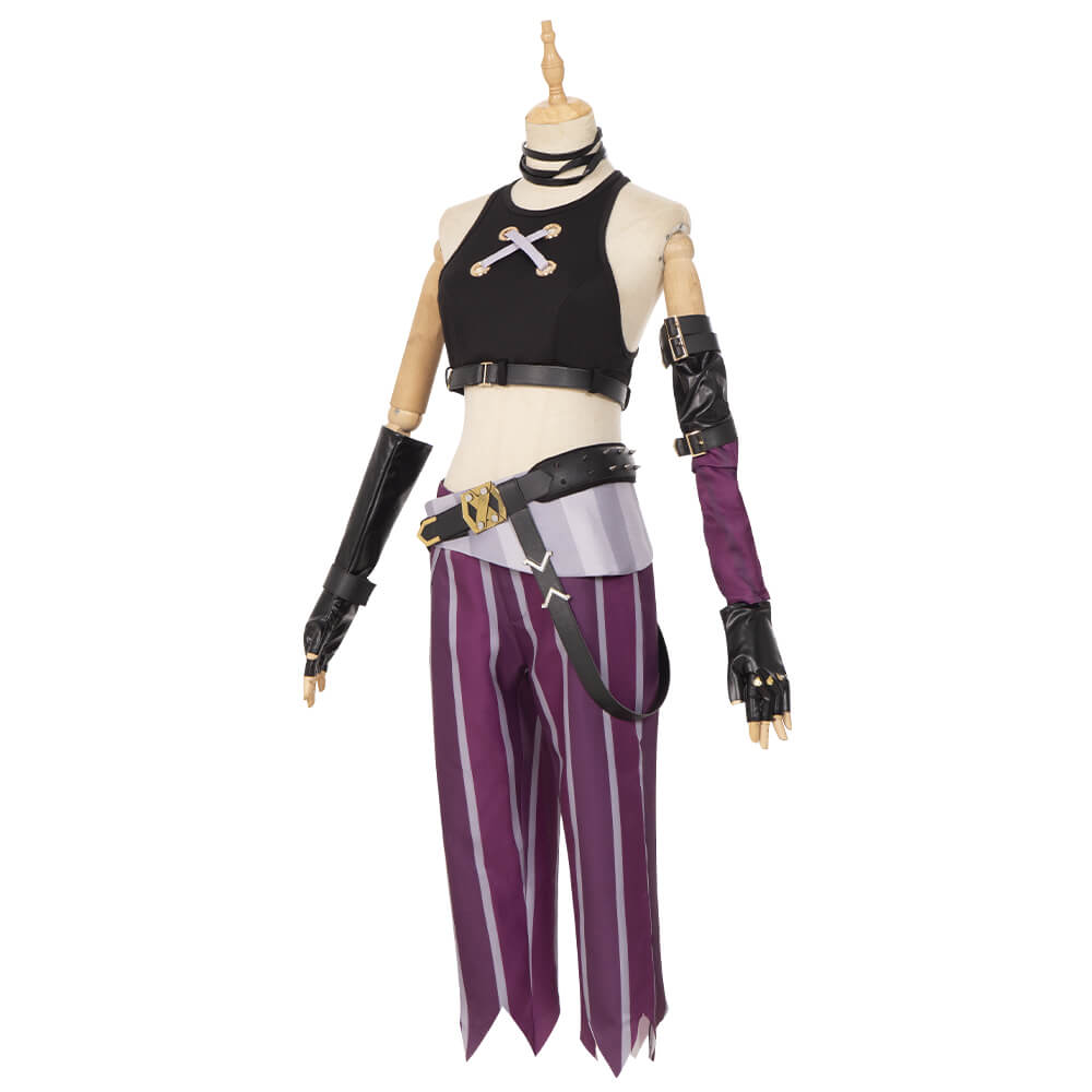 Jinx Cosplay League of Legends Jinx Arcane Outfit LOL Arcane Outfit Halloween Cosplay Costumes