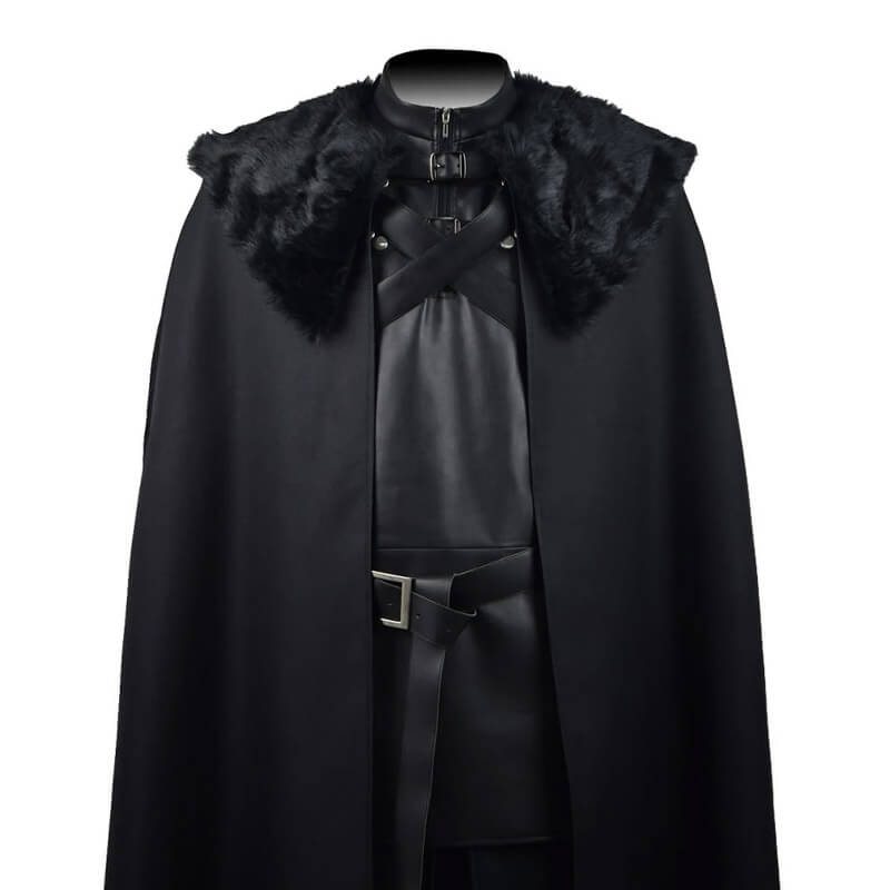 Game of Thrones Jon Snow Night's Watch Black Coat Suit Costume - ACcosplay