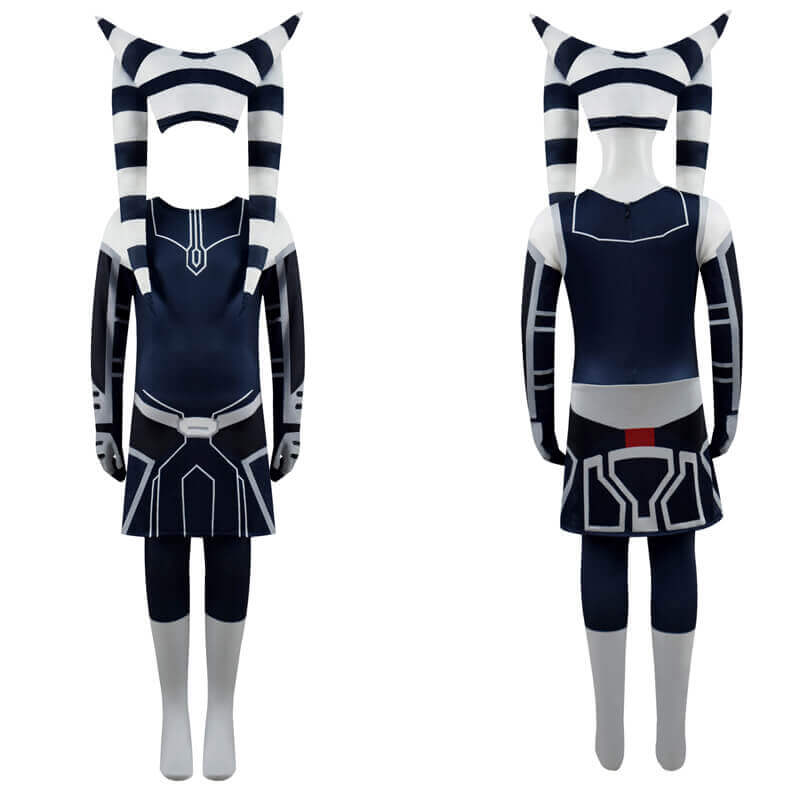 Kids Ahsoka Tano Costume Star Wars The Clone Cosplay Outfit for Halloween