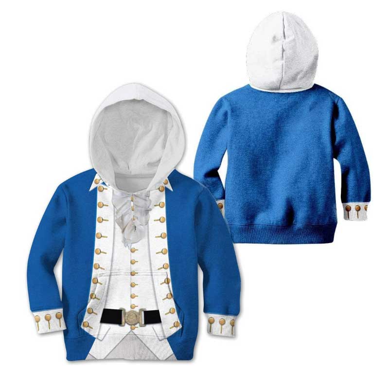 Kids Alexander Hamilton Hoodie Costume 3D George Washington