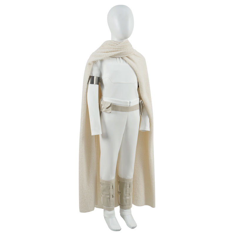 Kids Padme Amidala Costume Outfits Star Wars Padme Cosplay White Battle Outfit ACcosplay