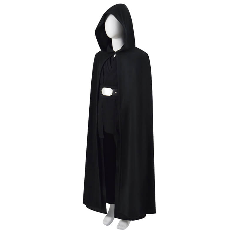 Kids Star Wars Anakin Skywalker Cosplay Outfit Boys Black Robe Halloween Costume ACcosplay