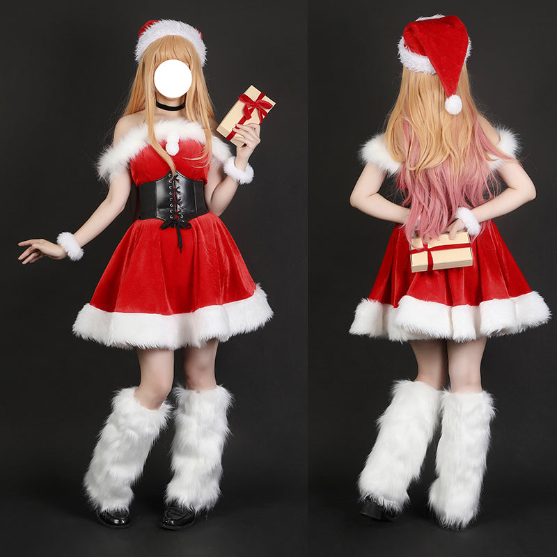 Kitagawa Marin Cosplay My Dress-Up Darling Costume Red Dress Holiday Party Suit Christmas Outfit