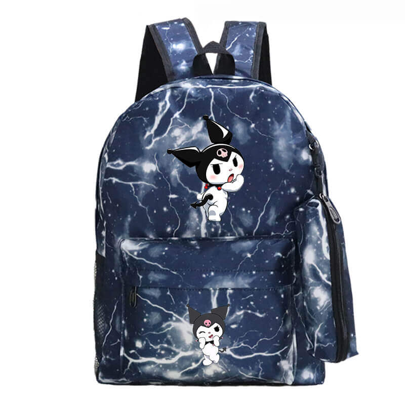 Kuromi Backpack with Lunch Box Black Background Kuromi Heat Insulated  Lunchbox