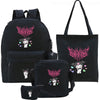 Kuromi Backpack 3 Pieces Print Pattern School Bag Lunchbox Pencil Bag Boys Girls